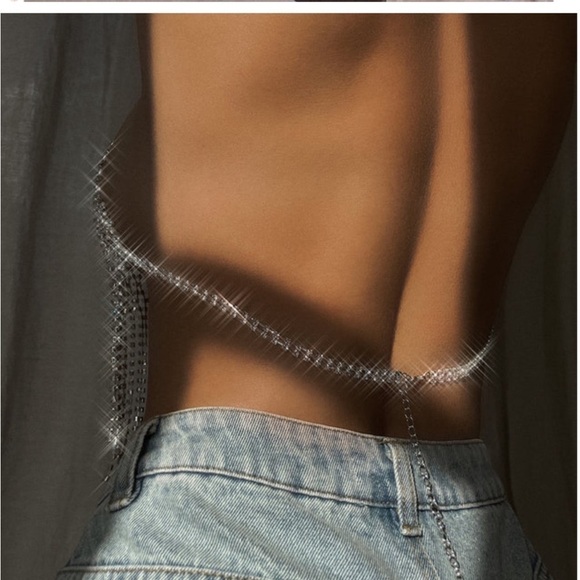 Embellished fringe bra top miss Lola Rhinestones, Fringe Top, Halter Neck - Picture 2 of 9